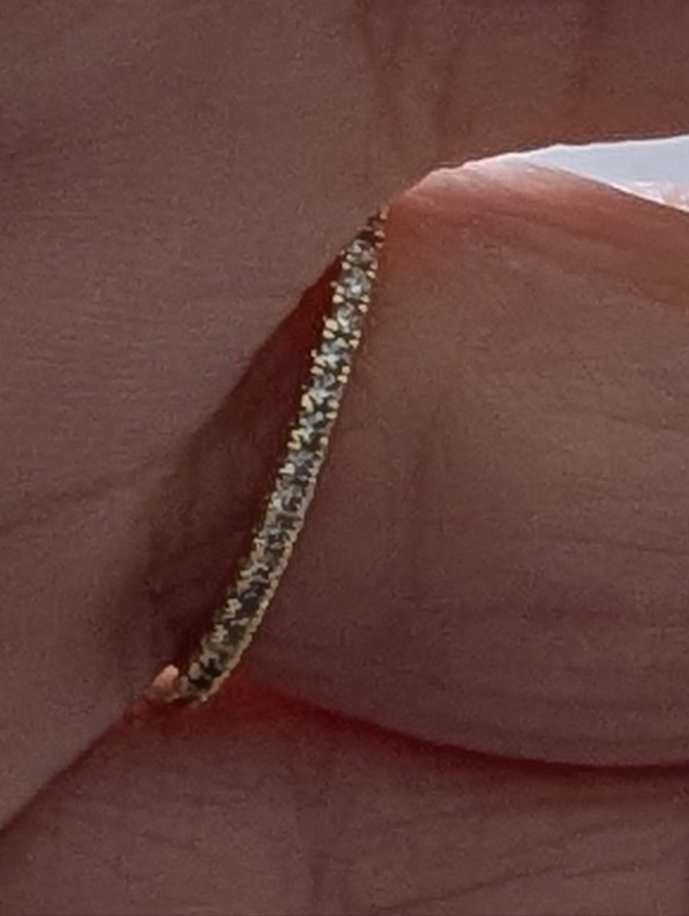 14k Gold Plated Cubic Zirconia Eternity Band Size 5.5 - Picture 7 of 8